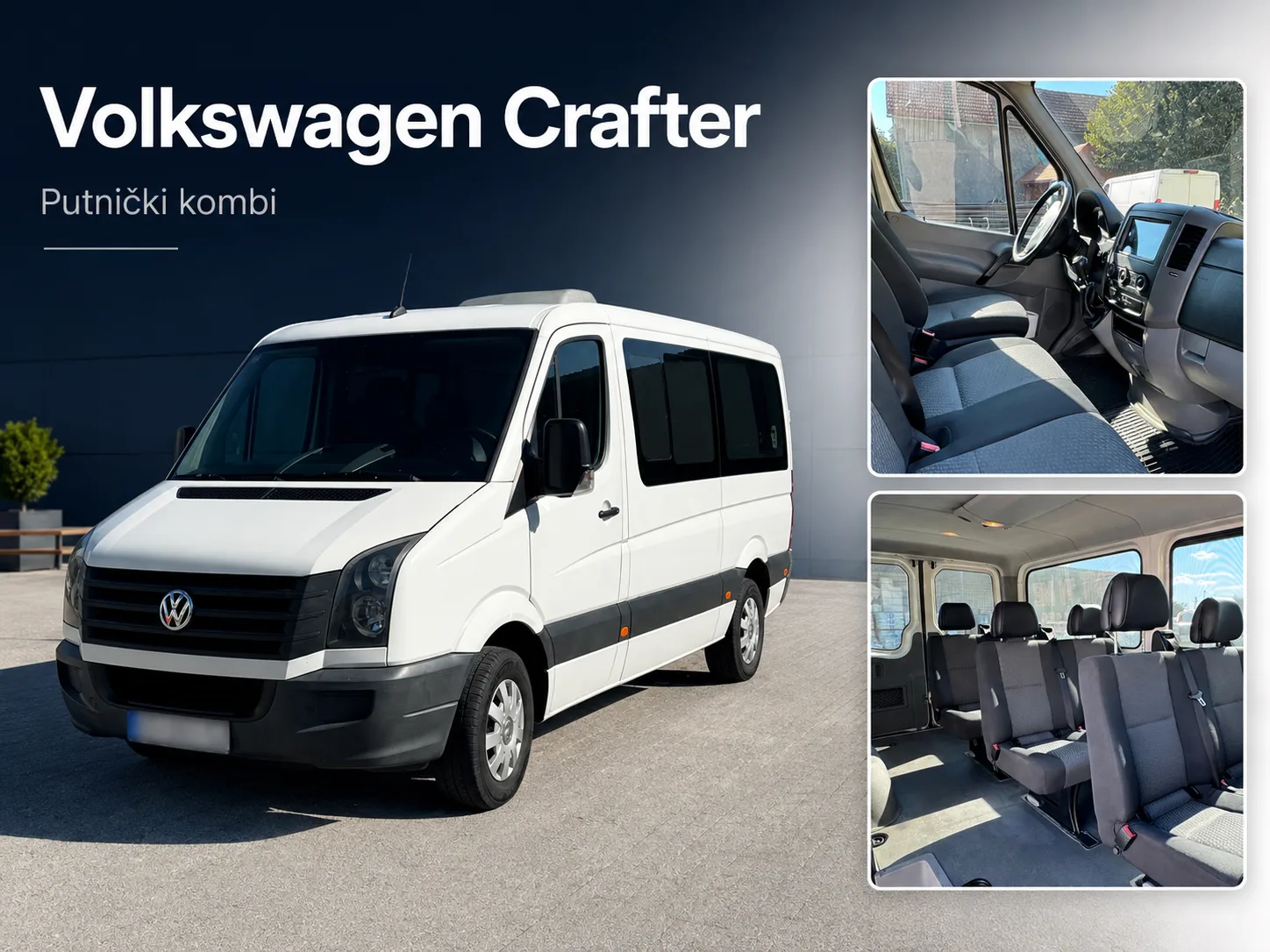 VW Crafter 8+1 — dodatno vozilo za veće grupe i prtljagu